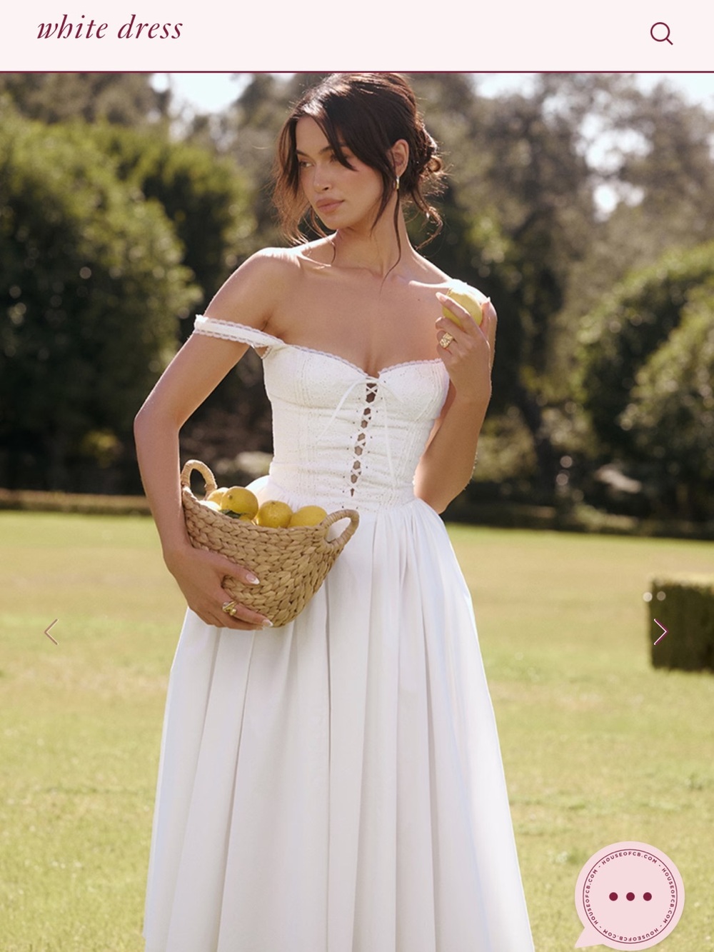 White Lace-Up Bodice Maxi Dress